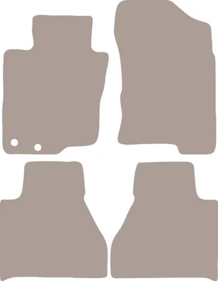 Image de Tapis de sol en velours pour Toyota Hilux VIII pickup (2015-) - tapis de sol LUX beige (4 pièces)