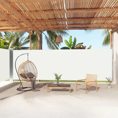 Produktbild von Maison Exclusive - Seitenmarkise Ausziehbar Creme 180x1000 cm