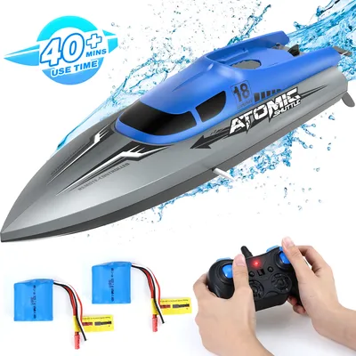 Produktbild von EACHINE RC Boot Racing EB02 Ferngesteuertes Boot Hochgeschwindigkeits 25KM/H Kleine Rennboot Schnellboot 2.4G Hz, 2AKKU 30Minuten