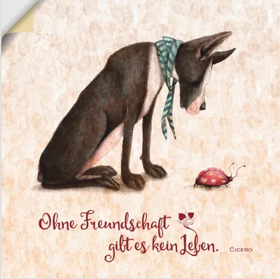Produktbild von ARTland Wandbild, selbstklebend Lebensweisheit Freundschaft Größe: 40x40 cm
