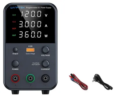 Zdjęcie produktu dla Zasilacz, regulowane napięcie, wyświetlacz LED, WJ W 120V 3A