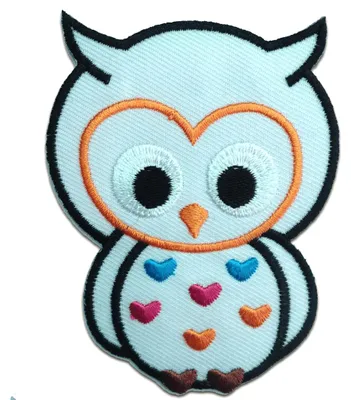 Produktbild von Eule Tier - Aufnäher, Bügelbild, Aufbügler, Applikationen, Patches, Flicken, Zum Aufbügeln, Größe: 6.7 x 9.0 cm