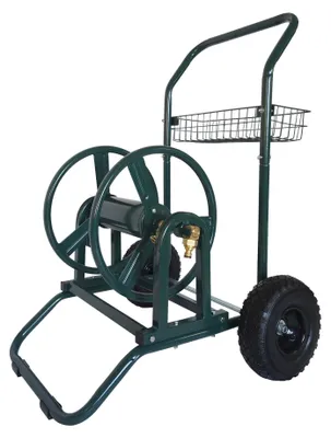 Produktbild von Gartenschlauchwagen mit 60-m-Schlauchtrommel und Rädern