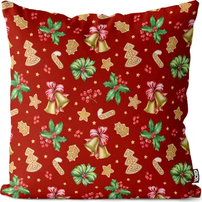 Produktbild von VOID Christmas Nikolaus Mistel Kissenbezug Kissenhülle sofa couch wohnzimmer dekoration wasserfest Outdoor Garten Kissen bezug deko