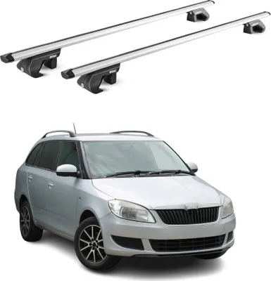 Produktbild von Dachträger Grundtäger für Skoda Fabia Scout 2007-2014 5 tür 90kg Alu Grau 2x ABE