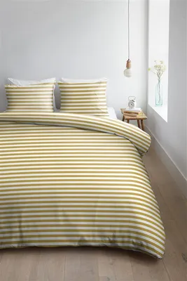 Produktbild von Ambiante Mako-Satin-Bettwäsche-Garnitur Orsin Farbe Yellow Größe 135x200+80x80