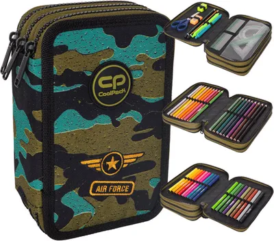 Produktbild von COOLPACK JUMPER 3 gefülltes Federmäppchen Federmappe Schülermäppchen Federtasche AIR FORCE