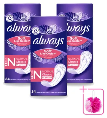 Produktbild von 3 x Always Discreet Normal Slipeinlagen - Sparpackung - 3 Stücke