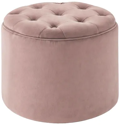 Produktbild von CLP Sitzhocker Pantin Samt mit Stauraum Fußhocker gepolstert Chesterfield-Design - Farbe: rosa, KI-generiertes Bild