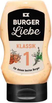 Produktbild von BURGER LIEBE Burgersoße - Klassik - 300ml - vegan - ohne Konservierungsstoffe