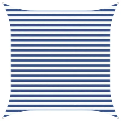 Image de vidaXL Tente d'ombrage bleue et blanche 3 x 3 m 100 % polyester Oxford