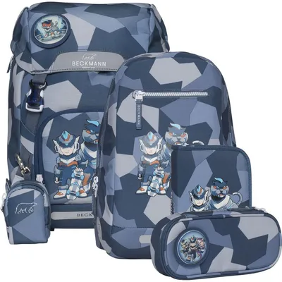 Immagine prodotto di Set di zaini per la scuola Beckmann Classic Set - Blue Tiger Race