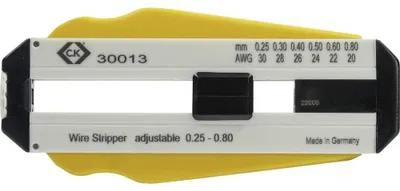 Drahtabisolierer 0,25-0,80 mm, einstellbare Tiefe, gelb