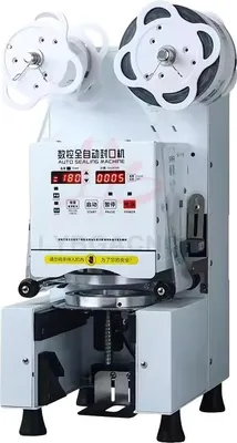 Produktbild von Automatische Versiegelungsmaschine, Hochleistungsgetränkeversiegeler für Saft, Sojadrink, Tee, weiß-220V
