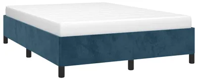 Obrázek produktu pro vidaXL Rám postele bez matrace tmavě modrý 140x190 cm sametový