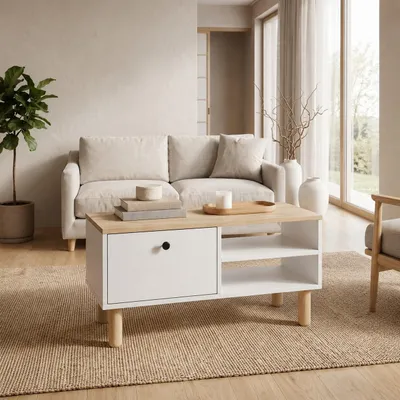 Produktbild von Skye Decor, Hochwertiger Nesting Tisch (3 Teile) Sapphire Oak | 100% Melamin | Modern