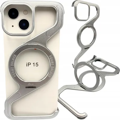 Immagine prodotto di Custodia per iPhone 15 Custodia blindata Magsafe in metallo supporto in titanio