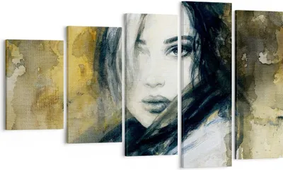 Produktbild von Bild auf Leinwand - Leinwandbild - Frau Gesicht Lippen - 100x60cm - Wand Bild - Wanddeko - Leinwanddruck - Bilder - Kunstdruck - Wanddekoration - Leinwand bilder - Wandkunst - EG100x60-4053