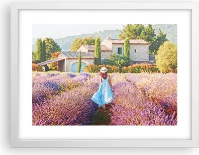 Produktbild von Gerahmtes Poster - Weißer Rahmen - Boho Heidekraut Frau - 40x30 cm - Wand Bild - Wanddeko - Wandbilder - Kunstposter - Wandposter - Bilderrahmen - Bilder - Kunstdruck - P2WAA40x30-4420