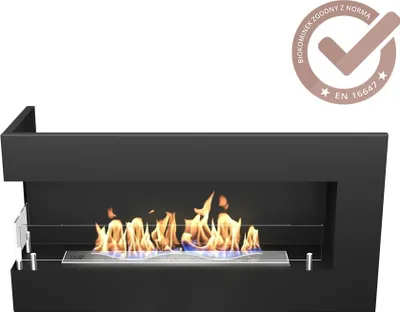 Produktbild von Hitze eingebauter -Kamin SOUL L links Bioethanol Kamin Kaminofen Wärmequelle