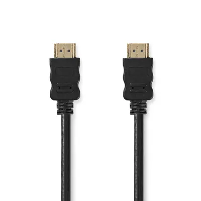 Produktbild von NEDIS HighSpeed HDMI-Kabel 4K 3D Ethernet vergoldet 0.5m sw CVGT34000BK05