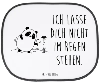 Produktbild von Mr. & Mrs. Panda autofenster sonnenschutz Panda Zusammenhalt - Weiß - Geschenk, Hitzeschutz Auto, Sonnenblende, für Autoscheiben, seitenfenster, Seitenscheibe