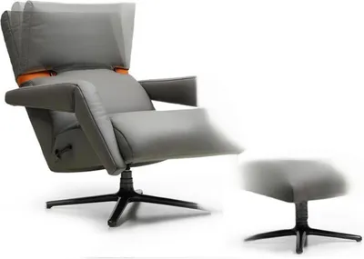 Produktbild von Luxus Sessel Möbel Club Lounge Relax Kunstleder Einrichtung Wohnzimmer