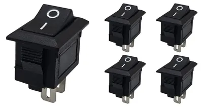 Produktbild von ProRide Mini-Wippschalter ON/OFF, 2-polig, 19 x 11,5 mm, schwarz - 5 Stück