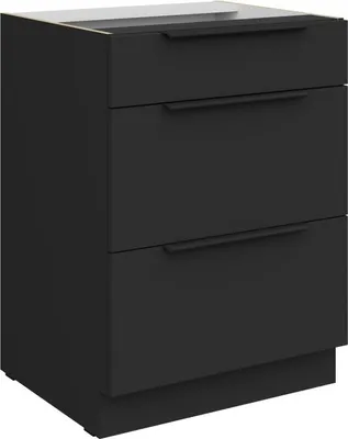 Produktbild von Schubladenschrank LUNARA – Breite 60 cm, schwarz