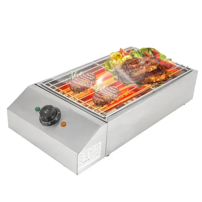 Produktbild von Grillofen für  5-10 Personen Elektrischer   Grillkocher Silber mit einstellbarer Temperatur