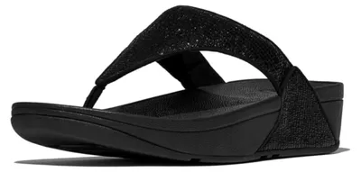 Produktbild von Fitflop Damen Lulu Crystal Embellished Toe-Post Sandalen, All Black, 42 EU