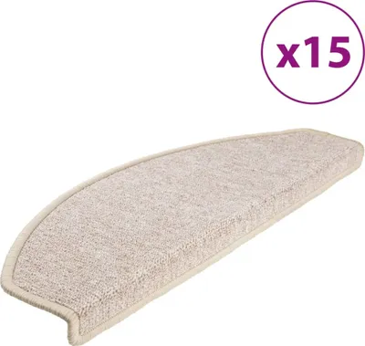 Obrázok produktu pre vidaXL Podložky na kroky 15 ks 65x24x4 cm Taupe Polkruhové veľké