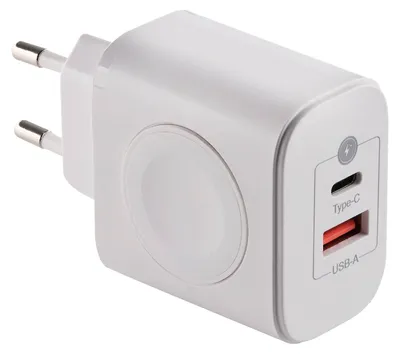 Produktbild von CAVO USB-Netzteil USB-A + USB-C weiß – Schnellladegerät Tischnetzteil