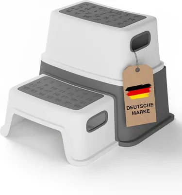 Produktbild von Trittschemel 2 Stufen, Antirutsch, Kunststoff, für Badezimmer