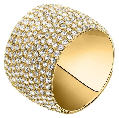 Immagine prodotto di T-Design TJAXC103 Anello glitter in acciaio placcato oro - circonferenza: 58 mm