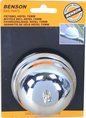 Produktbild von Fahrradglocke Hotel Maxi Fahrradklingel Ø7,5cm Metall 4 Farben XL, Farbe:chrom