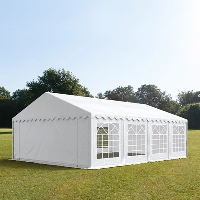 Image de TOOLPORT Tente de réception / Barnum 5x8 m - difficilement inflammable blanc toile de haute qualité PVC 700 N ECONOMY