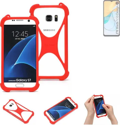 Produktbild von K-S-Trade Handy-Hülle kompatibel mit ZTE Blade V50 Design 5G Schutz-Hülle Bumper Silikon Schutz Hülle Cover Case Silikoncase Silikonbumper TPU