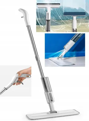 Zdjęcie produktu dla Mop ze SPRAYEM + ŚRODEK DO CZYSZCZENIA OKIEN 3 w 1 SPRAY-MOP Promis ULTRAMOP