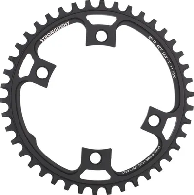 Image de STRONGLIGHT plateau Gravel pour Shimano 42 dents,Dura Ace FC-9000, noir