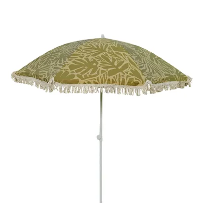 Produktbild von Sonnenschirm Strandschirm Gartenschirm BOHO UV30+ Balkonschirm Fransen 150cm