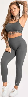 Produktbild von Gym Glamour Push-Up-Leggings 2.0 - Damen Leggings nahtlos - Farbe: Soldier, Größe:  M