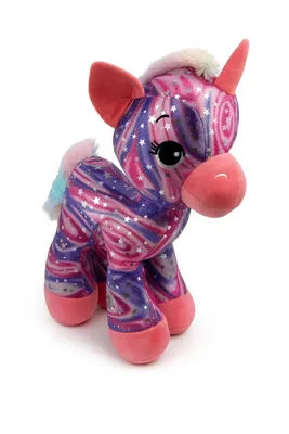 Produktbild von Plüschtier Einhorn 45 cm Lila mit Sternen – Weiches Kuscheltier, großes Stofftier