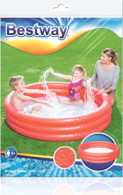 Produktbild von Bestway Planschbecken 3-Ring Pool Farbe: Rot