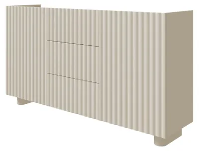 Obrázok produktu pre Selsey Fiorra - 2-dverový príborník s tromi zásuvkami, sivý, 144 cm