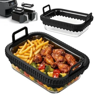 Zdjęcie produktu dla Forma do pieczenia szklana frytkownicy powietrznej zestaw 2 szt
