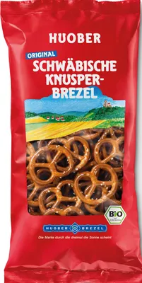 Produktbild von Huober Original Schwäbische Knusperbrezeln 6er Pack (6x175g Packung) + usy Block