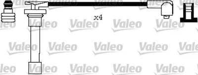 Produktbild von VALEO 346598 Zündkabelsatz Zündleitungssatz für HONDA PRELUDE IV (BB) für ROVER 600 (RH)
