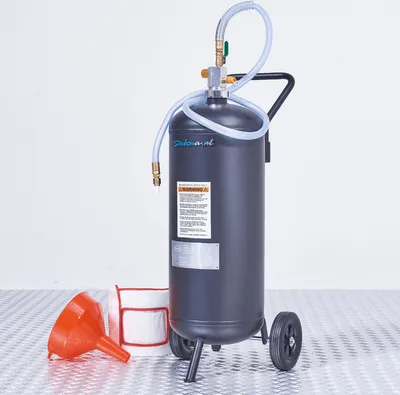 Produktbild von Datona - Sandstrahlgerät Soda Mobile 26 L - 1,5 m Schlauch - 3-6 bar (≈350 l/min) - Manometer, große Räder & Griff - Soda-only für Rost- und Lackentfernung, umweltfreundlich