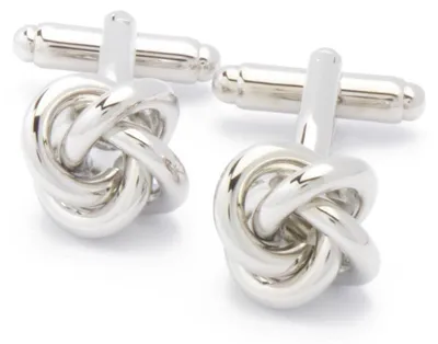 Productafbeelding van Manchetknopen - Zilver met Dikke Touwen